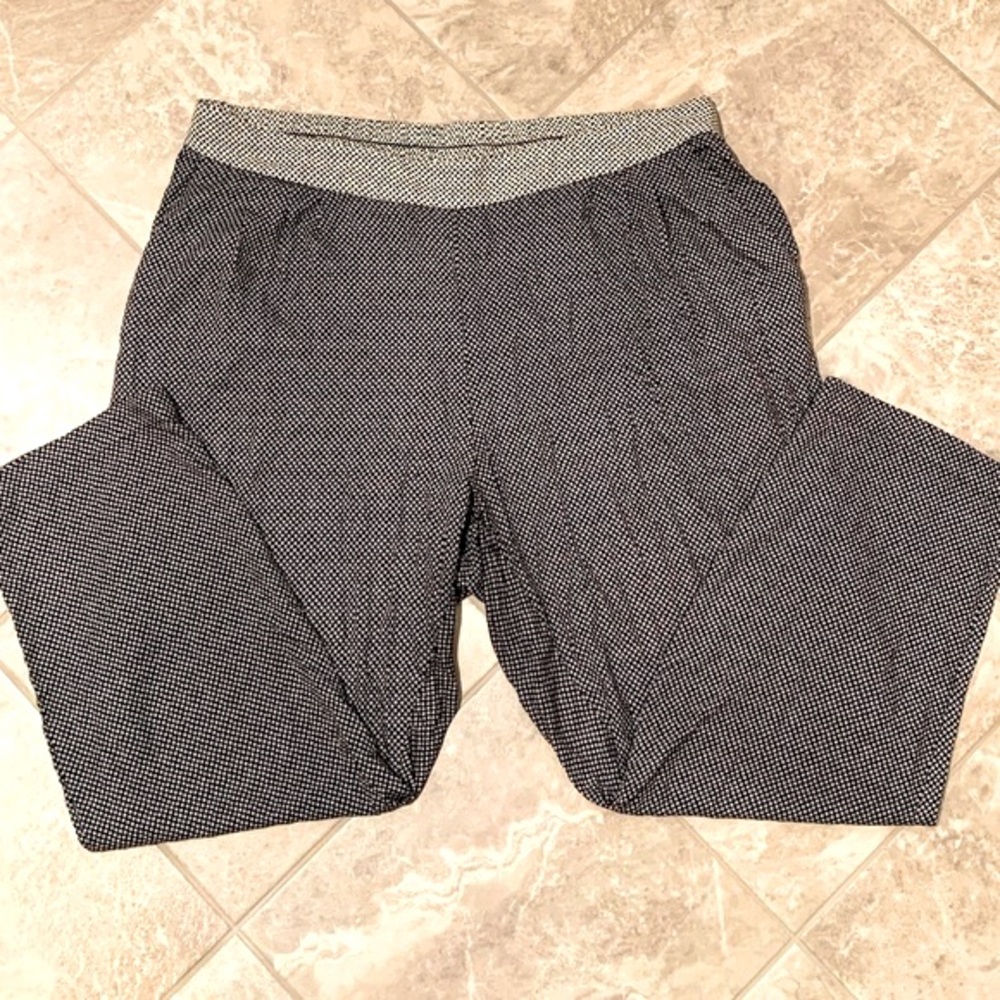 H&M Casual Black White Viscose Pants Size 20 NWT